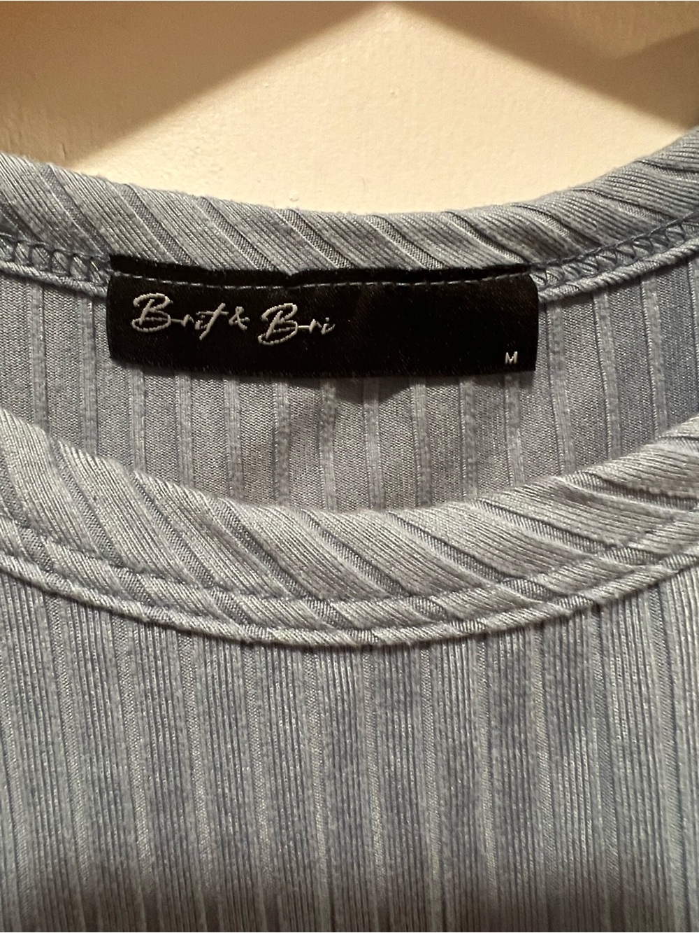 Brit & Bri Ribbed Racerback Tank - Dusty Blue - Picture 2 of 3